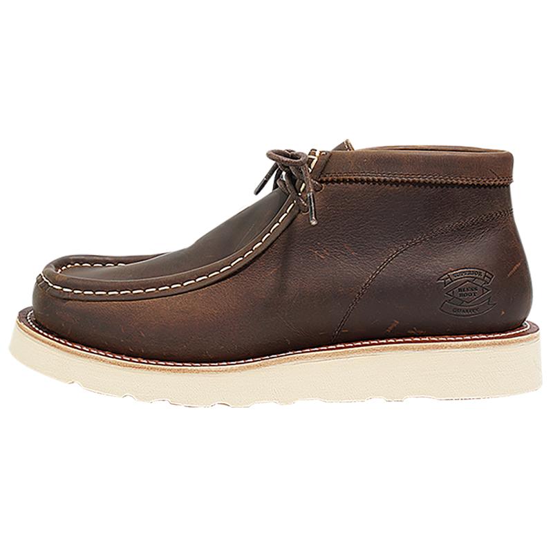 BLESS SHOE Wallabee Boots疯马牛皮工装靴固特异工艺袋鼠鞋男靴