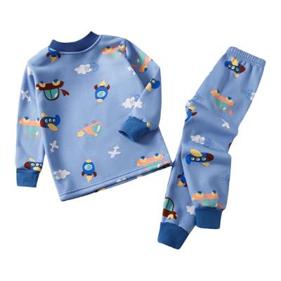 冬季男童女童加绒保暖内衣裤套装