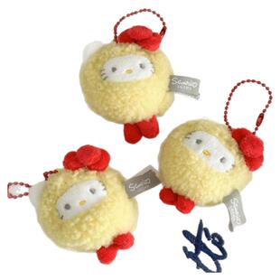 韩国代购三丽鸥kitty美乐蒂炸虾蛋糕美食系列毛绒挂件钥匙链礼物