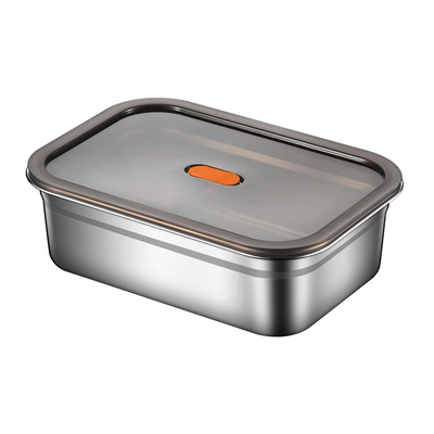 304食品级不锈钢保鲜盒密封收纳盒带盖真空商用冰箱冷冻便当饭盒