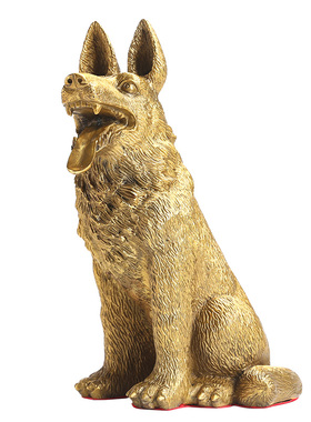 纯铜狼狗开运大号风水家居招财