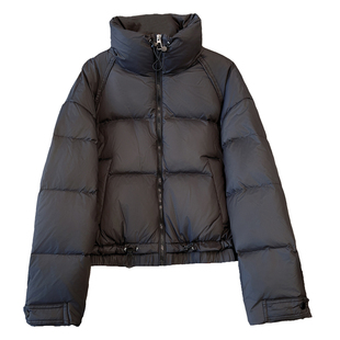 黑色立领版型好看短款小个子羽绒服女2025冬季新爆款加厚保暖外套