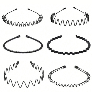 发箍网红男女大波浪隐形不勒头背头发卡潮流男士发箍造型头箍男