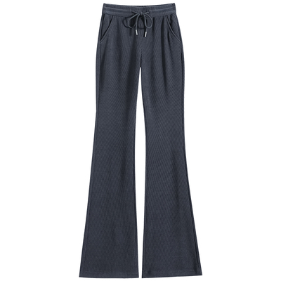 高腰休闲裤微喇喇叭裤女