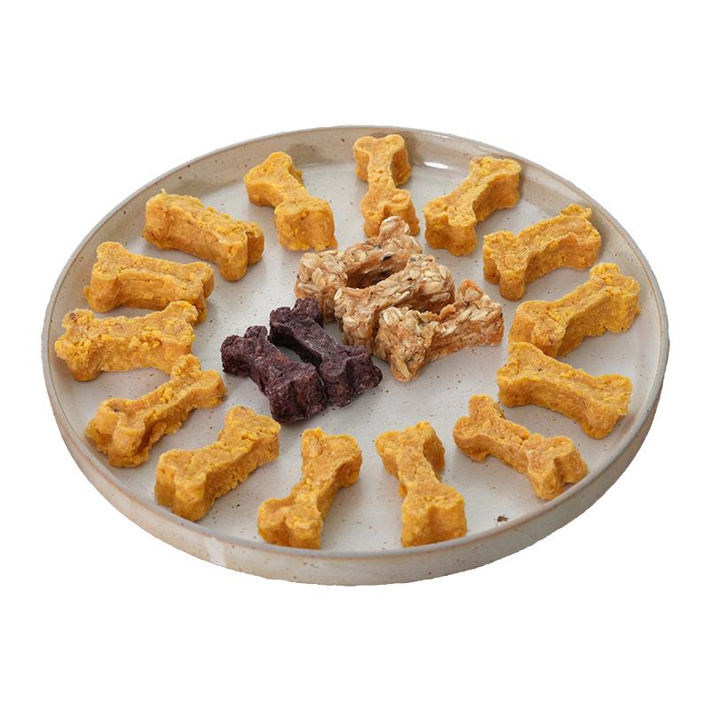 来自小火星 自制狗狗磨牙训练奖励洁齿饼干零食鸭肉紫薯鸡肉蛋黄