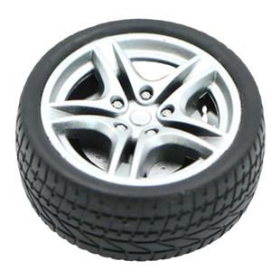 48mm橡胶轮胎1:10轮毂橡胶轮子平衡小车智能车轮适配N20电机马达