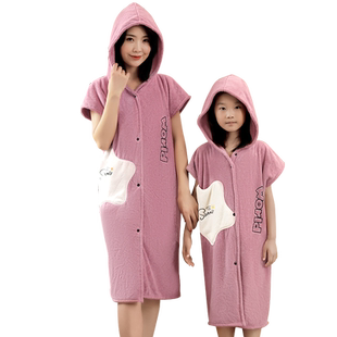 浴巾可穿可裹速干女大童非纯棉斗篷大人洗澡儿童成人2026新款浴袍