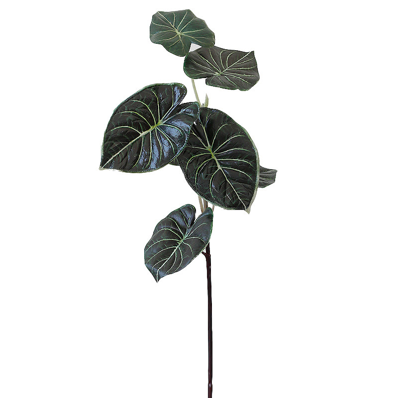 栀美家 仿真海芋叶彩芋叶植物 北欧仿真绿植客厅插花配材假花装饰