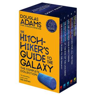 银河系搭车客指南五册盒装全集The Hitchhiker's Guide to the Galaxy 英文原版小说Douglas Adams亚当斯 银河系漫游指南 英语书籍