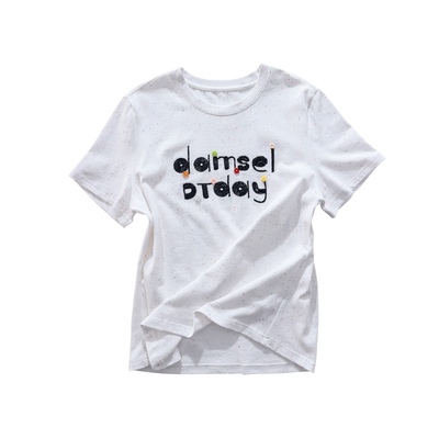 晶咕白标DADATATA【彩虹翻糖】100棉胸前刺绣短袖T恤简约格调上衣