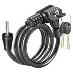 自行车锁电动电瓶车防盗密码锁山地车便携锁头钥匙链条锁单车配件