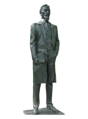 契诃夫俄国作家名人玻璃钢铜雕像校园文化广场人物雕塑户外摆件