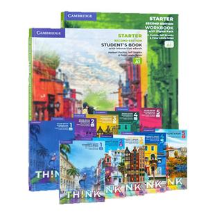 新版think 剑桥Think Starter/1/2/3/4/5级学生书+练习册正版含在线账号 原版think第二版 新思维KET/PET考试教辅 初高中英语教材