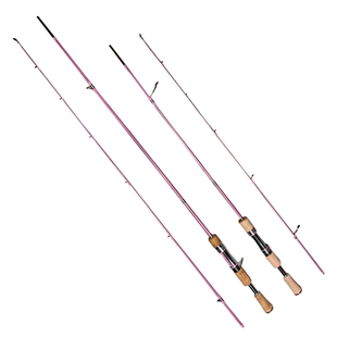 祺云樱桃竿微物路亚竿粉色正品UL超软弹射杆直柄溪流马口鳟鱼专用