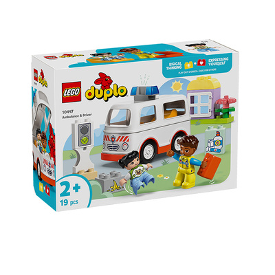乐高积木得宝10447救护车救援