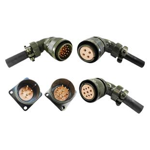 安川伺服电机插头18-10动力20-18- 9芯航空4芯连接器镀金防水插座