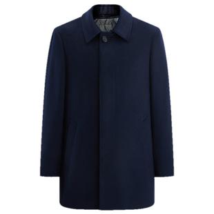 【30羊绒+鹅绒内胆】雅戈尔男士冬季新款商务保暖大衣羊毛外套