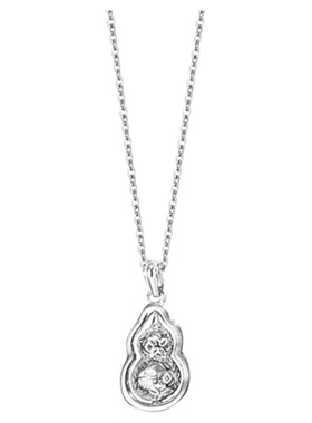 纯银启禄葫芦项链新款轻奢锁骨链