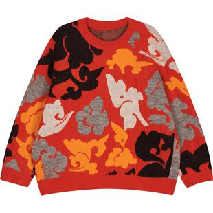 [新年系列]江南布衣童装套头毛衫印花随机绵羊毛男女童jnbybyjnby