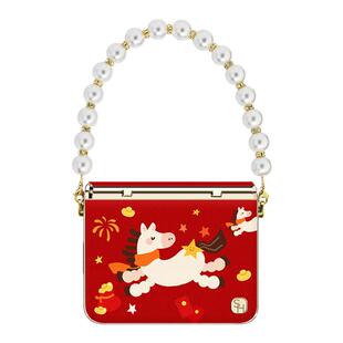 SHEHENG ×红福运小马适用华为purax手机壳红色卡通purax典藏版折叠屏带挂链新年保护套Fo1潮牌2026新款ins风