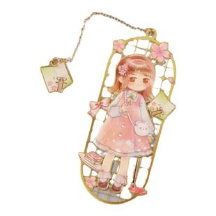 金属书签镂空古典中国风精致玫瑰花女孩开学礼文创流苏穗子小学生