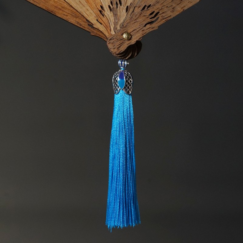 沉香小扇子折扇挂件挂饰小件绿复古檀国风镂空道具木雕扇工艺挂