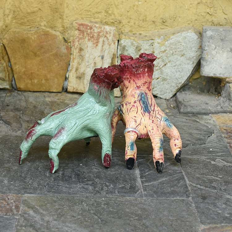 万圣节装饰摆件 鬼屋酒吧场景布置道具 电动爬手走路手抓整蛊玩具