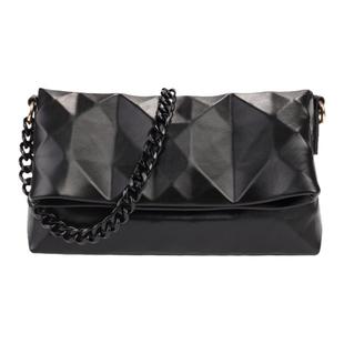 香港代购褶皱腋下包包女秋冬2025新款菱格链条单肩包高质感斜挎包