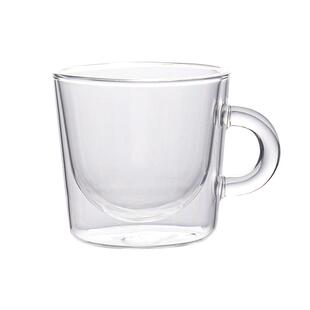 透明双层咖啡杯女玻璃杯带把手300ml高颜值挂耳家用小号喝水杯子