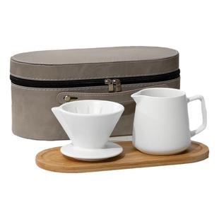 免折纸手冲滤杯陶瓷咖啡壶旅行手冲咖啡壶套装礼盒伴手礼logo定制