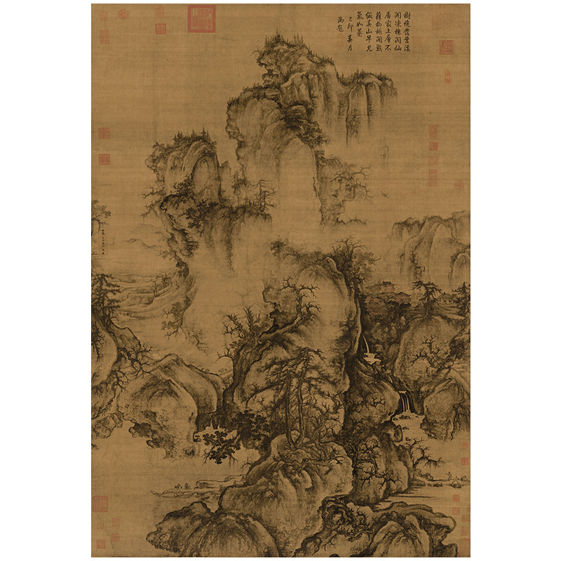 北宋 郭熙 早春图 高清微喷宋代名家山水画 临摹画稿范本复古画心