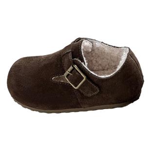 女童棉鞋2026秋冬季新款儿童加绒勃肯鞋毛毛鞋真皮保暖宝宝豆豆鞋