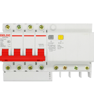 德力西空气开关带漏电保护器 DZ47LE漏电断路器 家用漏保空开 C45