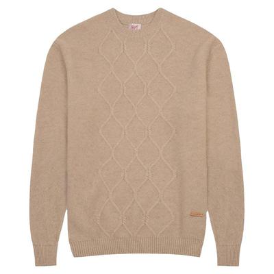 鹿王圆领山羊绒男套衫