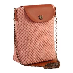 头层皮盖扣手机材料斜挎一片式免裁免熨钥钥手工DIY自制宋锦解闷