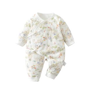 新生婴儿儿衣服秋冬0到3个月夹棉保暖连体衣初生宝宝a类纯棉冬季6