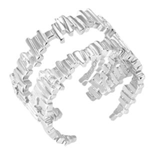 LOOOPS官方店 VERY CLOSE光束错落肌理原创设计小众个性戒指