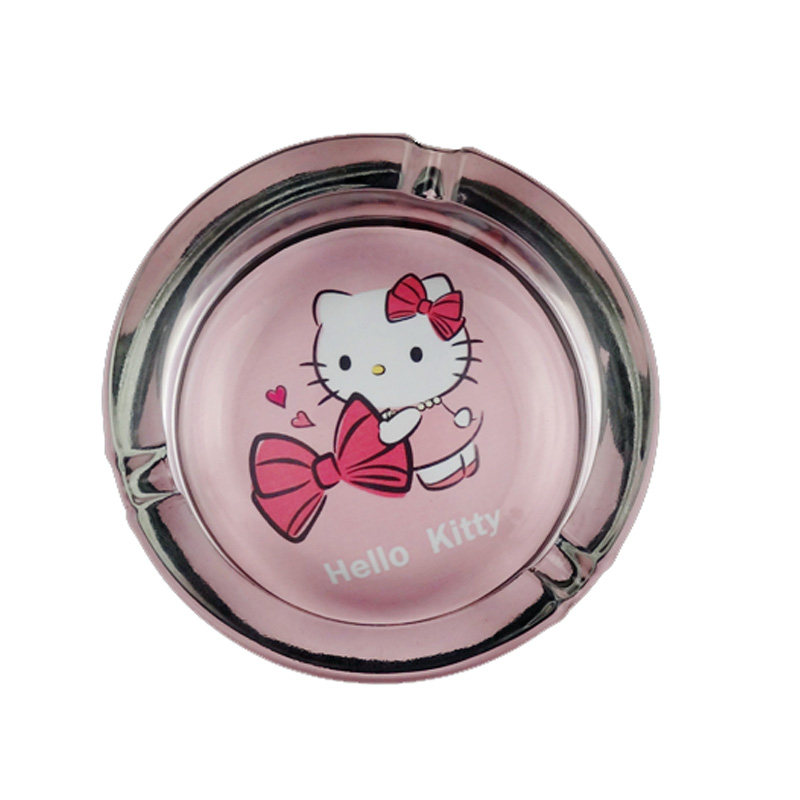 可爱女生hello Kitty 凯蒂猫KT猫烟灰缸创意时尚房间客厅照片定制