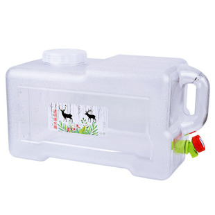 户外食品级pc纯净水桶家用储水用车载带水龙头装水饮水蓄水箱方形