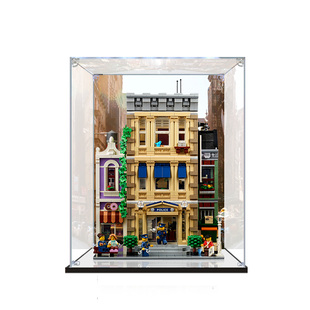 适用乐高10278警察局甜甜圈商店报刊亚克力展示盒 模型收纳防尘罩