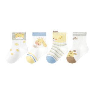 儿童袜子女童夏季薄款纯棉a类婴儿宝宝网眼袜夏天袜子男童中筒袜