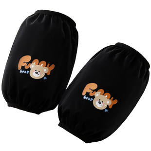 短款PU皮防水防油套袖筒男士防脏套袖成人工作学生袖头秋冬护袖女