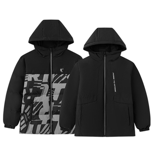 商场同款乔丹童装男童轻薄羽绒服2026冬季新款儿童保暖双面穿外套