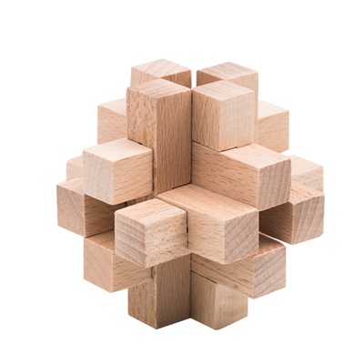 小印象井字锁榉木十二根鲁班锁