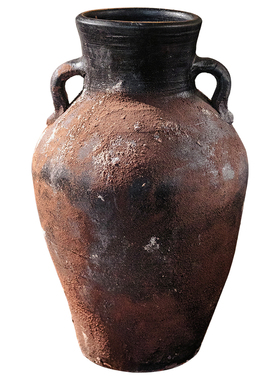 中式仿古陶瓷做旧禅意花瓶摆件