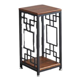 花盆置物架阳台客厅新中式铁艺花架子室内简约落地花台托盘架底座