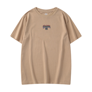 STC夏季国潮短袖男女情侣美式高街潮牌上衣宽松百搭滑板插画半袖