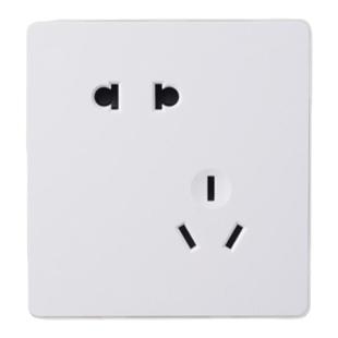 Nader良信N1L雅白色单开双控一开斜五孔空调电脑USB开关插座面板