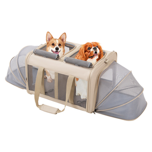 大号猫咪外出包大容量透气宠物车载包小狗狗宠物两厢隔离车载箱笼