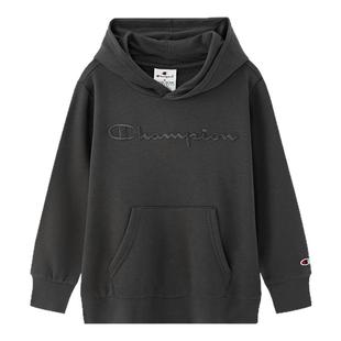 Champion冠军大小男女童25冬季新品日常简约百搭加绒连帽卫衣外套